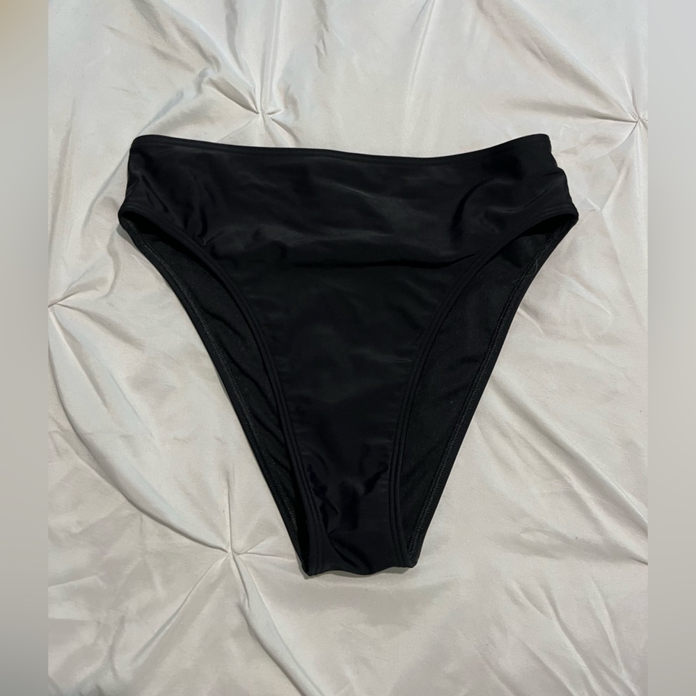 Hollister. Black High Waisted Swim Bottom.
